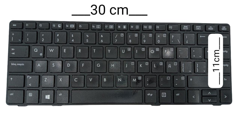 Teclado de Laptop  Hp Probook 6470b L:30cm, A:11cm  (producto usado)